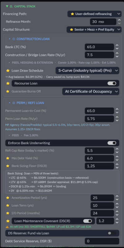 Deal Inputs